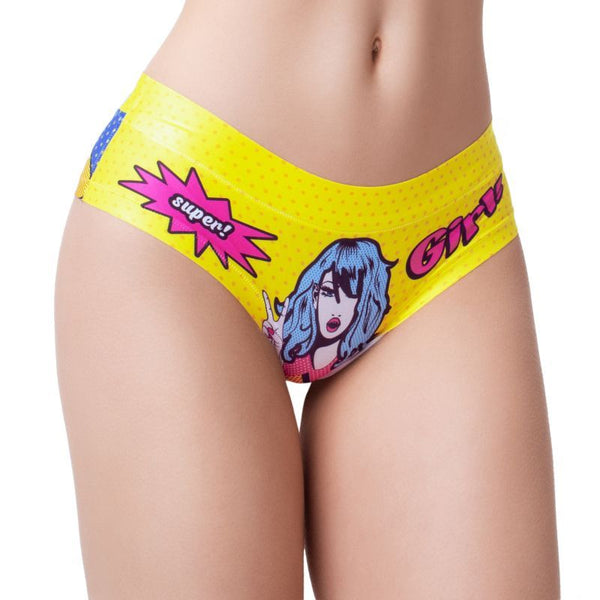 Comic Fans Yellow Slip Erotic Panties
