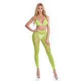 All About Leaf Bra Set Green Bras & Bra Sets