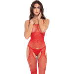 Sparkle Crotchless Bodystocking Black Bodystockings