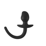 Woof Hyper Soft Silicone Puppy Tail Plug Black Butt Plug Tails