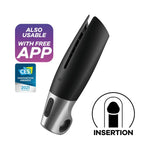 Satisfyer Power Masturbator Black Silver Masturbators
