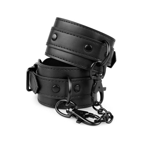 Faux Leather Ankle Cuffs Black Cuffs & Shackles