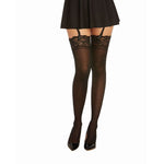 Dreamgirl Thigh High Sheer Lace Black Stockings