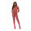 Dreamgirl Diamond Net Bodystocking Neon Pink Stockings