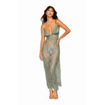 Dreamgirl Long Chemise W G String Sage Erotic Dresses
