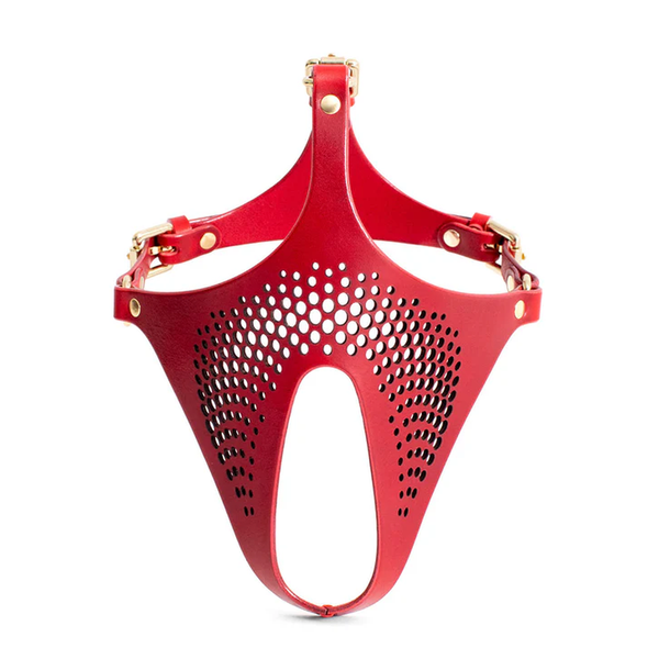 Ex Machina Genuine Leather Mask Red Fetish Masks