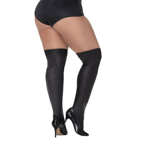 Thigh Highs Vinyl Gloss Black Other Erotic Clothing
