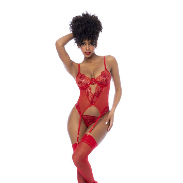 Red 2 Pc Set W/ Matching Thong Bras & Bra Sets