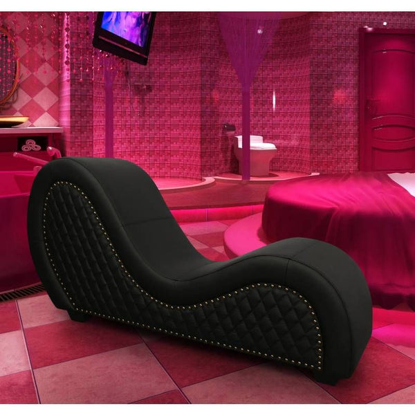 Kama Sutra Mebon Chaise Love Lounge Studded And Quilted Black Sex Furniture