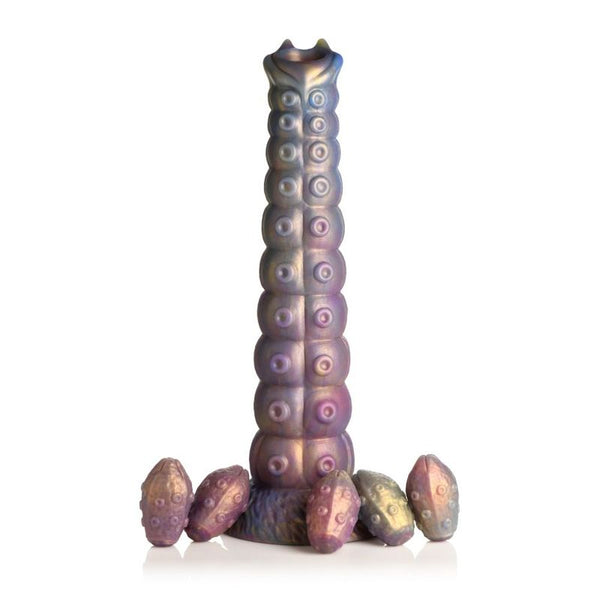 Deep Invader Tentacle Ovipositor Silicone Dildo With Eggs Dildos