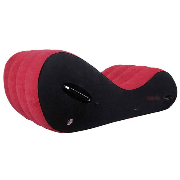 Large 1.5M Inflatable Suede Love Lounge With Handrail Sex Furniture