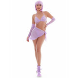 Feeling Fuzzy Lilac Festival Set Incl Pasties  Clothing
