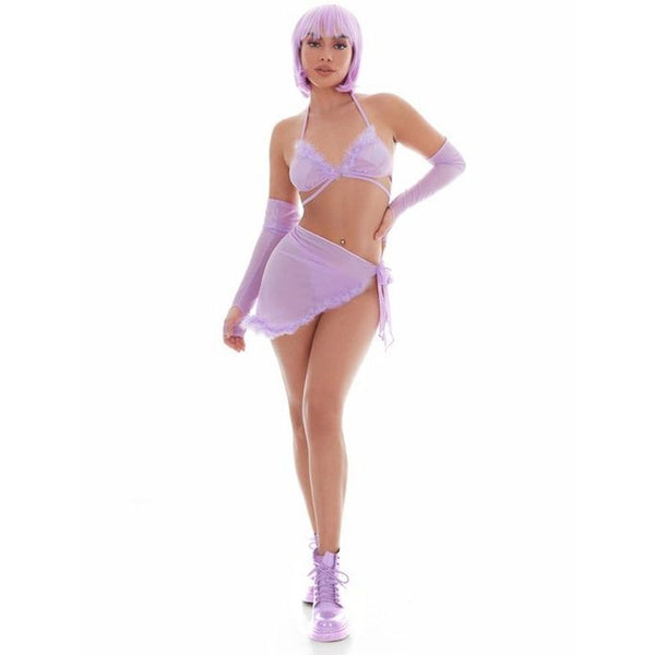Feeling Fuzzy Lilac Festival Set Incl Pasties  Clothing