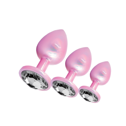 Sxe Stainless Steel Comfort 3 Pc Butt Plug Set Non Vibrating Butt Plugs