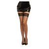 Dreamgirl Fence Net Thigh High Black Stockings