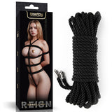 Rebellion Reign Ebony Silky  Rope Black Body Harness