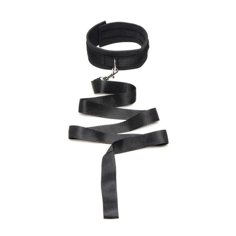 Neoprene Collar And Leash Set Black  & Restraints