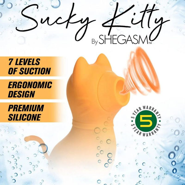 Sucky Kitty 7X Clitoral Stimulator Orange Nipple & Clitoral Toys