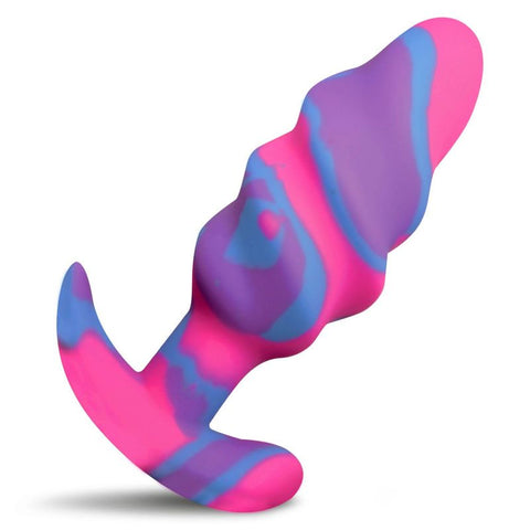 Swirl Silicone Butt Plug Medium Non Vibrating Butt Plugs