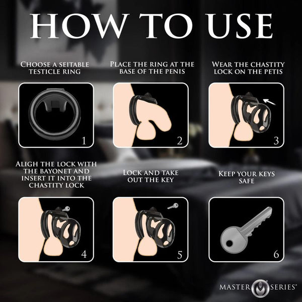 Hard Stop Double Ring Chastity Cage Chastity Toys