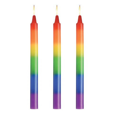 Pride Candles Rainbow Drip Candle 3 Pc Sensation Play