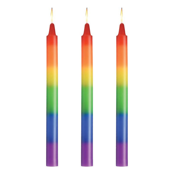 Pride Candles Rainbow Drip 3 Pc Sensation Play