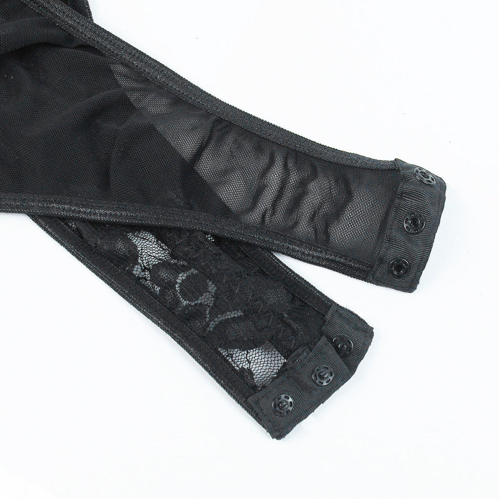Lace Splicing Unique Street Style Jumpsuit Bodysuits