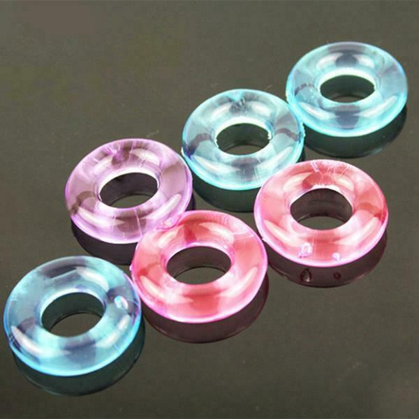 2 Pack Silicone Jelly Stretchy  Ring  Enlargement Men Set  Rings