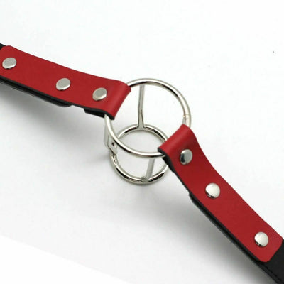 Metal Double Ring Open Mouth Gag Deep Throat Training   Restraints Gags