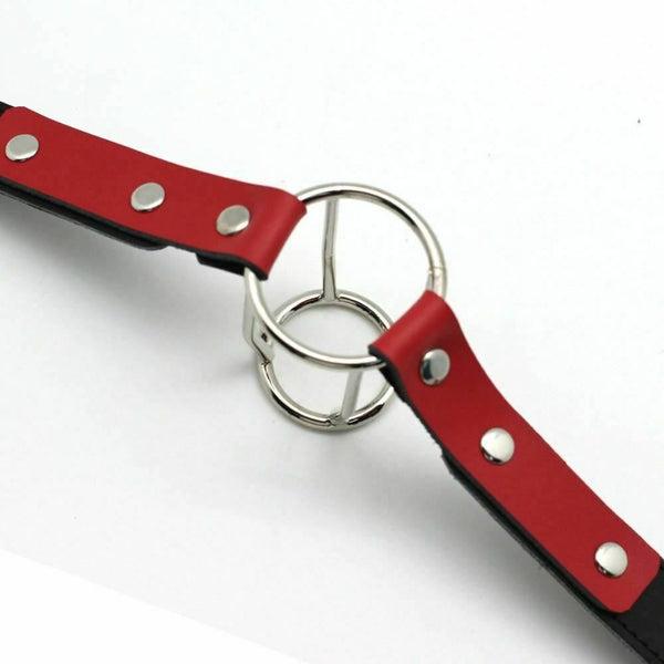 Metal Double Ring Open Mouth Gag Deep Throat Training   Restraints Gags