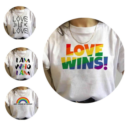 17 Designs Gay Pride Rainbow Harajuku Shirts For Women