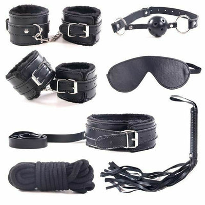 Starter Kit Blindfold Gag Flogger Restraints  Starter Kits