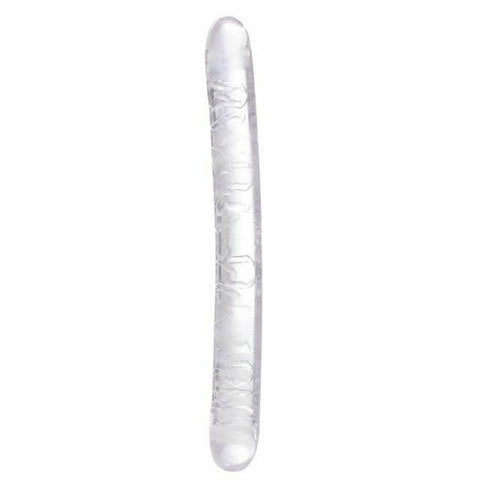 Double Ended Dildo Transparent Clear Jelly Two Head Dong Couple