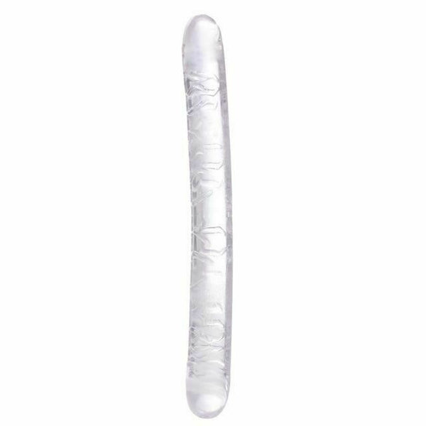 Double Ended Dildo Transparent Clear Jelly Two Head Dong Couple Double Ended Dildos