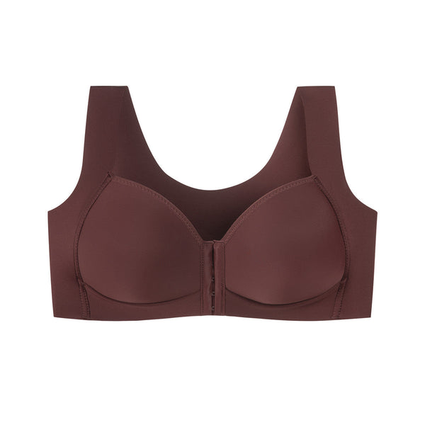 Smooth Thin Bra Front Buckle  Gathering Without Steel Ring Adjustment Women's Underwear Bras