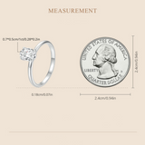 Rings Veile Studios One Carat Moissanite Diamond Ring In Pure Silver Classic Wedding