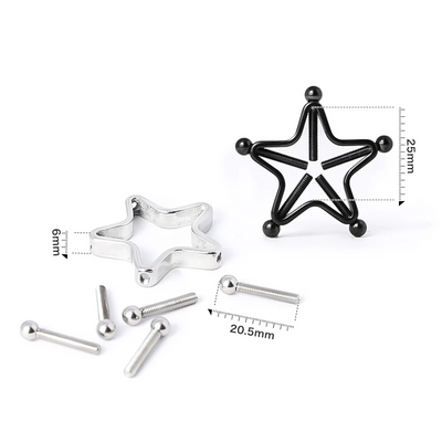 1 Pair Star Nipple Clamps Stainless Steel Non Piercing Stimulator Erotic Toys Women Nipple & Clitoral Toys