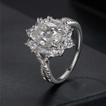 Veile Studios Silver Charm Two Carat Moissanite Diamond Ring Pure Proposal Rings