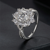 Veile Studios Silver Charm Two Carat Moissanite Diamond Ring Pure Proposal Rings