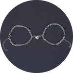 Veile Studios Heart Shape Lock Suction Couple Combination Bracelet Fashion Jewellery Bracelets