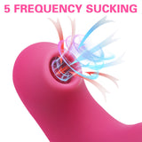 Sucking And Beating Multi-Frequency Women Wearable Vibrator Toy