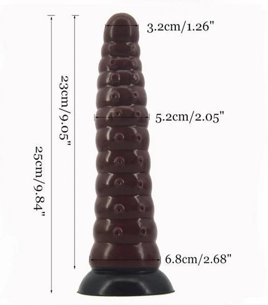 Faak 25Cm Silicone Dildo Butt Plug Anal Sex Toy Brown Pink 5.2Cm Thick Realistic Dildos