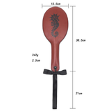 House Of Dasein 38.5Cm Brown Premium Pu Leather Equestrian Bat Horsewhips Paddle Paddles