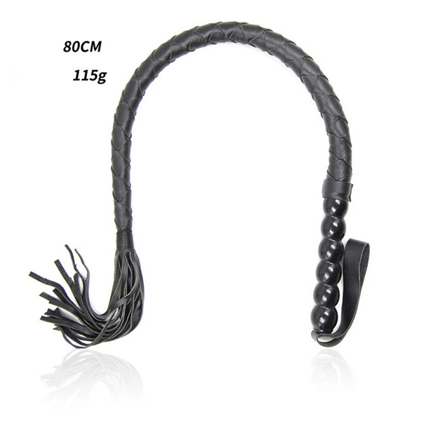 80Cm Crafts Bull Pu Leather Custom Horse Black Handle Wrist Strap Whips