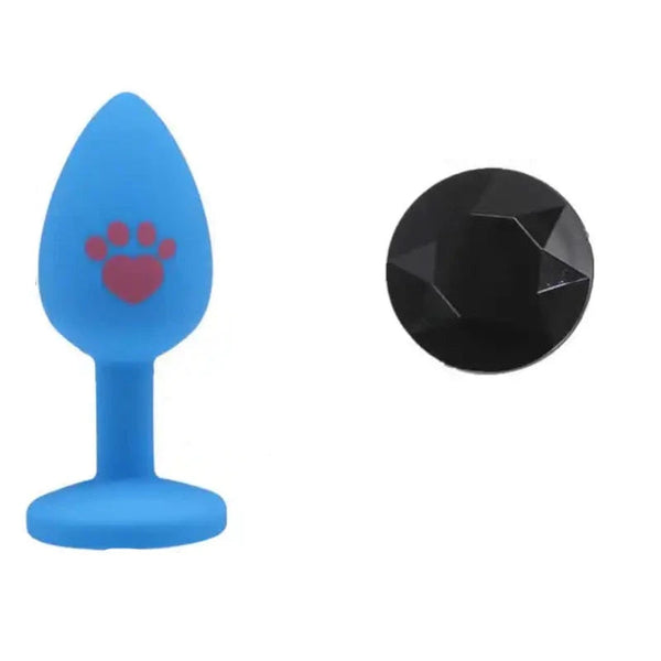 Beginner Anal Plug Cat's Paw Butt With Detachable Acrylic Diamond For Couples Non Vibrating Butt Plugs