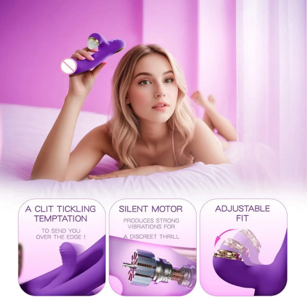 Tapping Flapping Dildo  For Women Clitoris Stimulator With Replaceable Heads Dildos