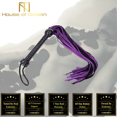 Purple Flogger Spanking Whip Impact Play  Kink Fetish Floggers