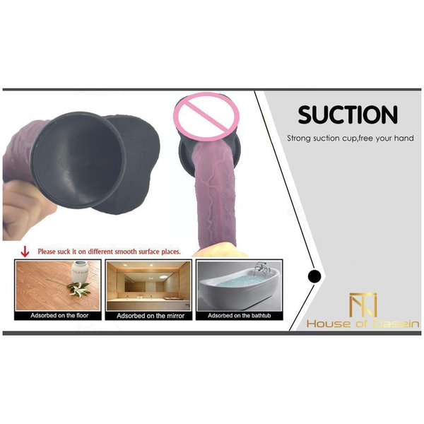 20Cm Silicone Realistic Dildo Butt Plug Anal Black Realistic Dildos