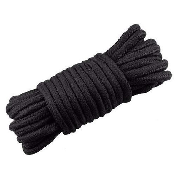 20M Black Soft Cotton Knitted Rope  Restraints  Kink Fetish Rope & Suspension