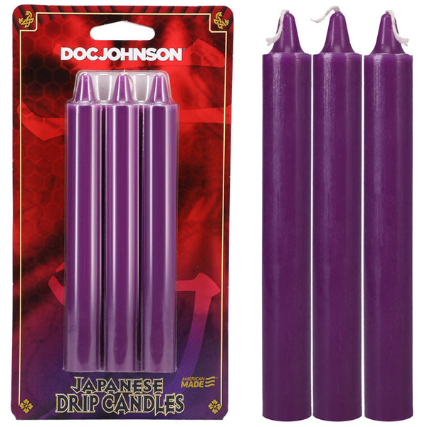 Japanese Drip Candles Purple 3 Pack Sensation Play